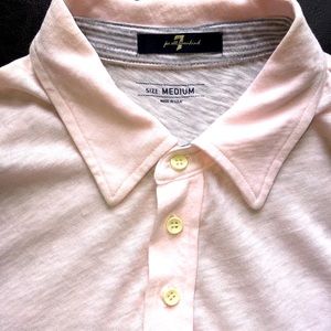 7 For all Mankind pink collar shirt size Medium